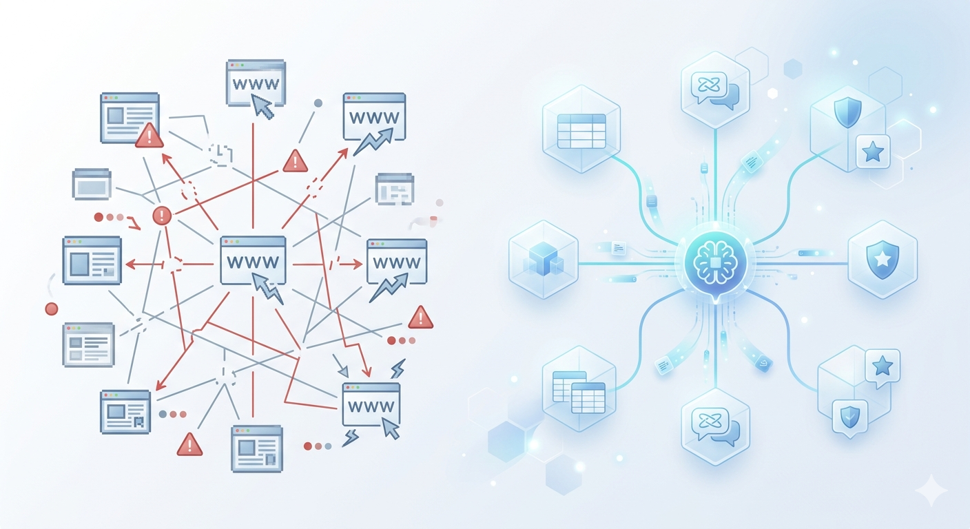 Illustratie van waarom AI jouw website niet begrijpt